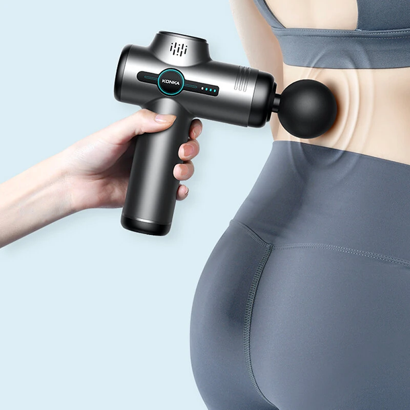 (image for) KONKA V1 Massage Gun 6 Speeds Adjustable Gear 6 Massage Heads 3200 rpm Fascia Gun Muscle Relaxation Brushed Motor
