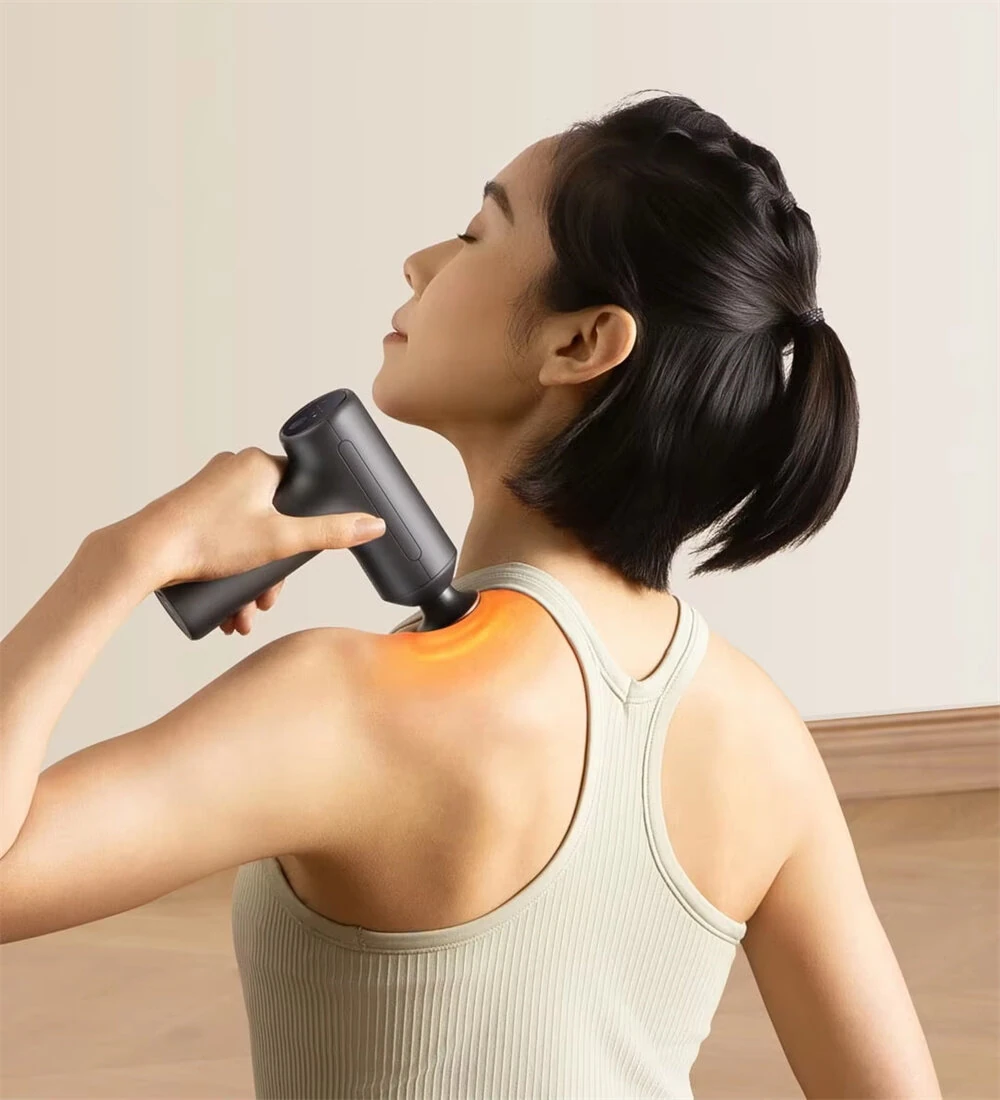 (image for) XIAOMI Mijia Fascia Gun H3 Mini Version With Hot Compress 12KG Percussion 3-Speed Vibration & Heat Therapy Smart Pressure Interactive Reminder Massage Gun